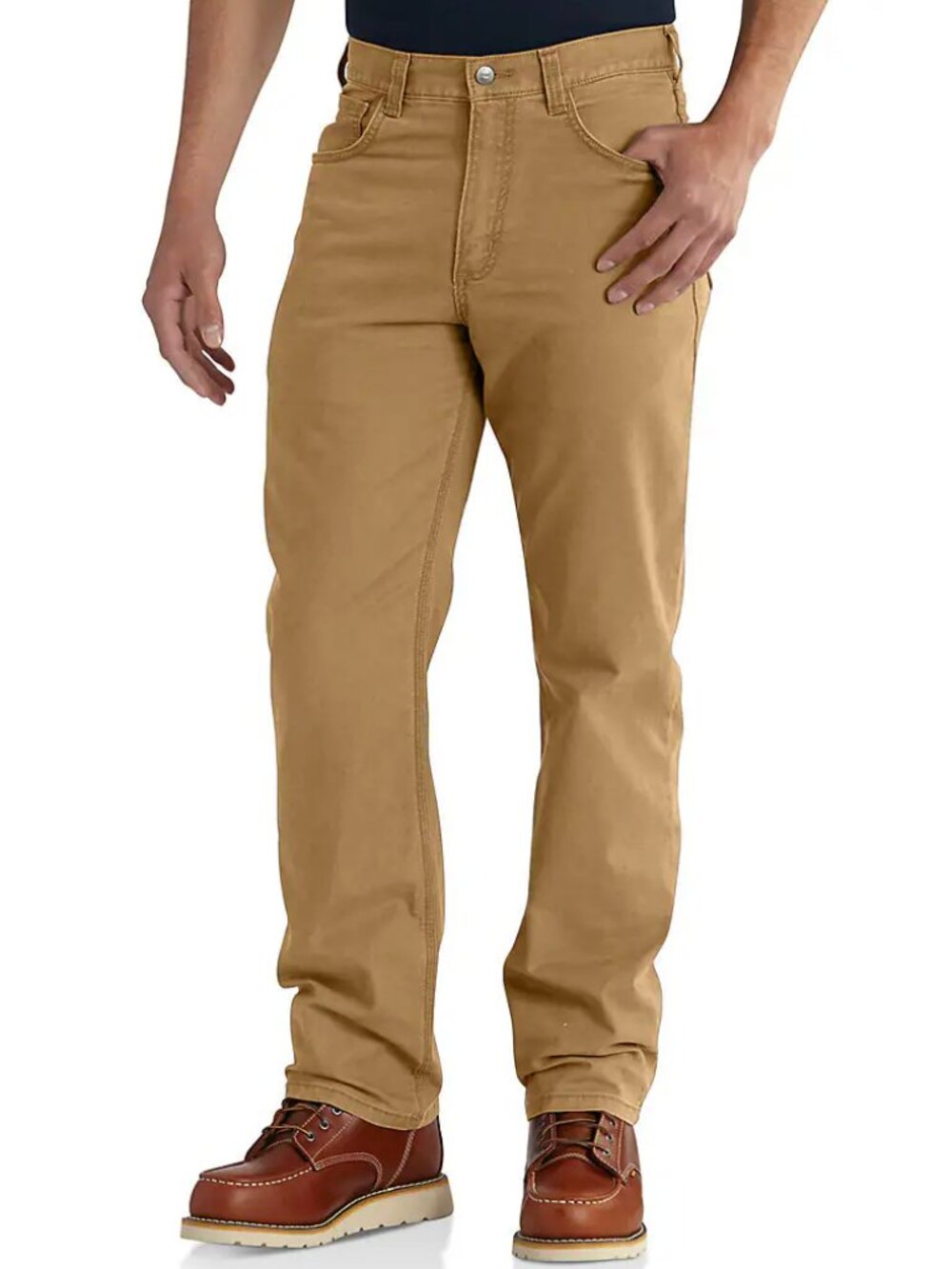 Carhartt Rugged Flex Relaxed Fit Canvas 5 Pocket Work Pants 48x30 Khaki Tan NWT